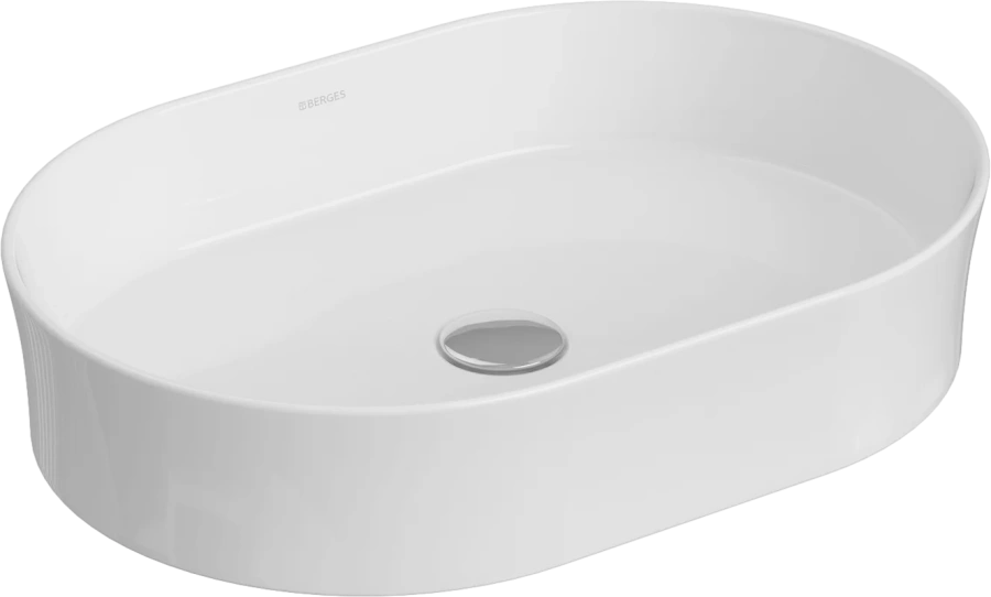 Раковина BERGES Ego 55 см белая глянцевая 181012 (детальная фотография)