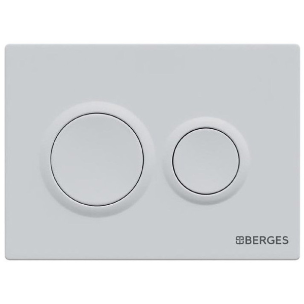 Клавиша смыва Berges Novum O4 Soft Touch белая 040064 (детальная фотография)