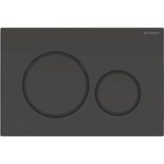 Клавиша смыва Geberit Sigma 20 черная глянцевая/обод черный матовый