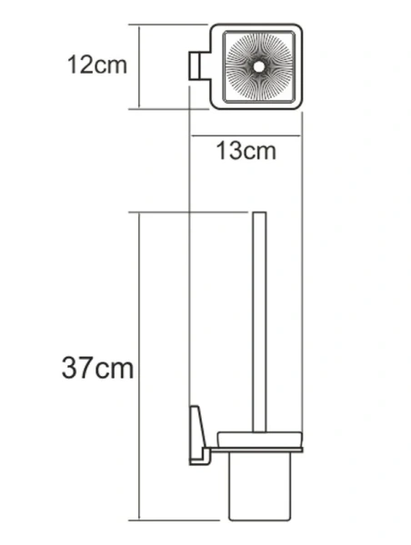 Ершик WasserKRAFT Abens черный K-3227 (детальная фотография), современные, hi-tech