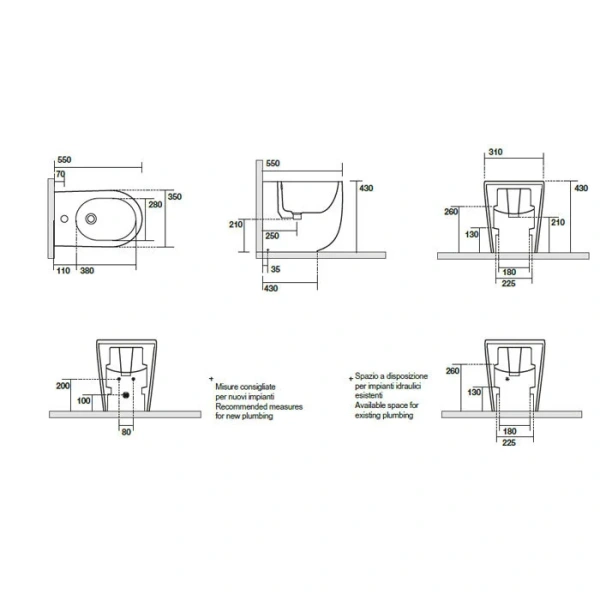 Биде напольное Kerasan Nolita Verde Muschio 532011*1 (детальная фотография), современные, hi-tech
