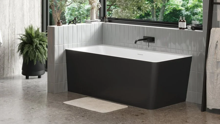 Ванна из искусственного камня Belux Турин ТУ-1600 L, 4810924288875, 160 x 70 см, черный (детальная фотография)