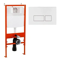 Инсталляция для унитаза BelBagno кнопка белая