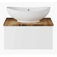 Тумба с раковиной подвесная Misty Ива 60 см с ящиком
