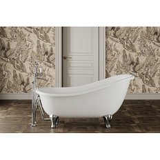 Ванна чугунная без отверстий под смеситель, ножки Deco, Devon&Devon Regina