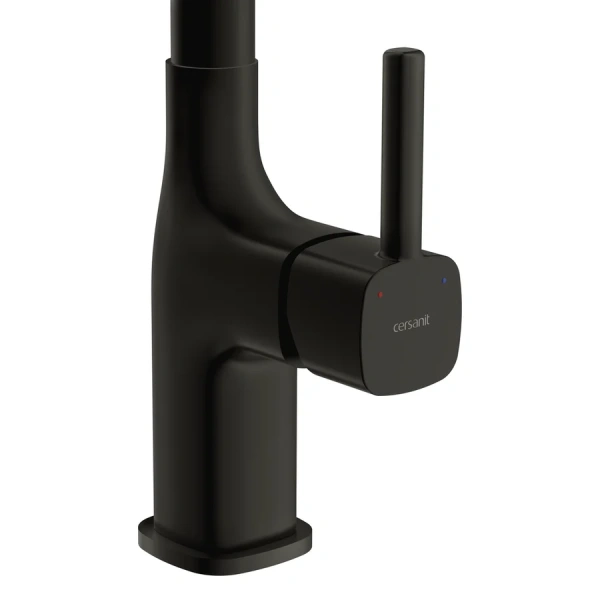 Смеситель для кухни Cersanit Elio черный матовый 68261 (детальная фотография), однорычажные, двухрычажные