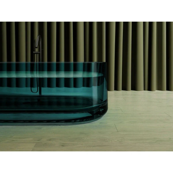 Ванна из полиэфирной смолы Abber Kristall 170x75 см бирюзовая AT9708Aquamarin (детальная фотография), 170x75 см