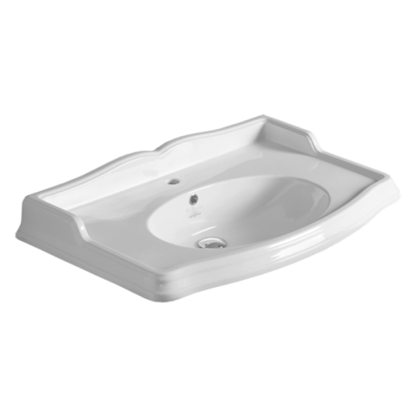 Раковина Simas Arcade 90 см белая, с 1 отверстием под смеситель AR 864 BI (детальная фотография)