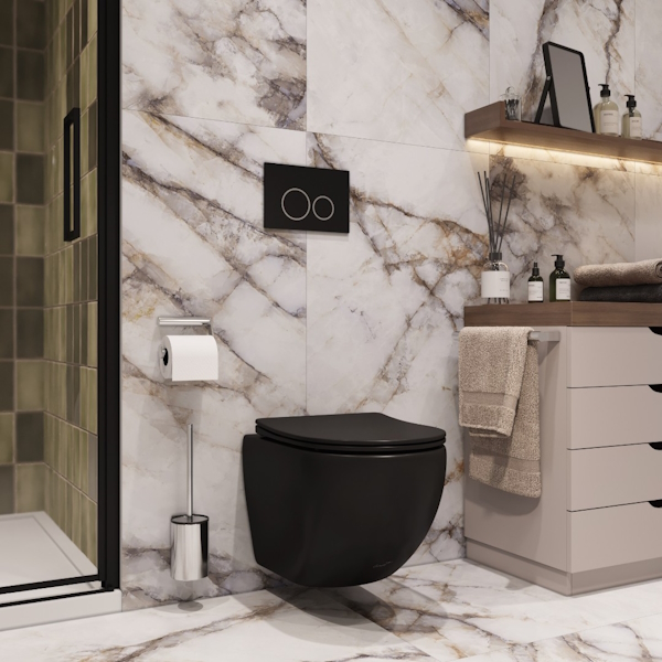 Унитаз подвесной Ceruttispa Sella черный CT9160 (детальная фотография), современные, hi-tech, круглые