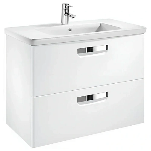 Тумба под раковину подвесная Roca The Gap 70 см белый глянец - фото 1