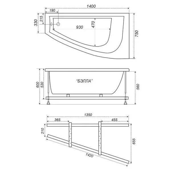 Схема (детальная фотография), без гидромассажа, маленькие