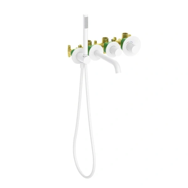 Смеситель для ванны Timo Saona белый матовый 2324/16YSM (детальная фотография)