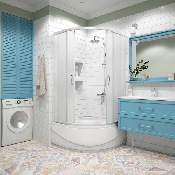 Душевой уголок, стекло матовое, Erlit Comfort ER0508T-C3 (детальная фотография), недорогие