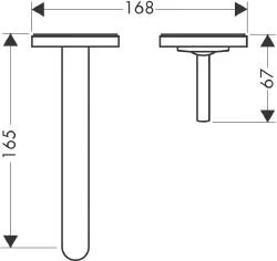 Смеситель для раковины Axor Uno² 38113000 (детальная фотография), для раковины