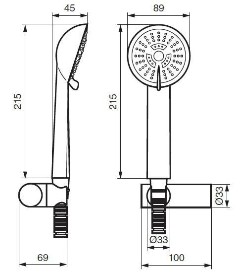 Душевая лейка Emmevi CR137 137CR (детальная фотография), душевые комплекты, наборы