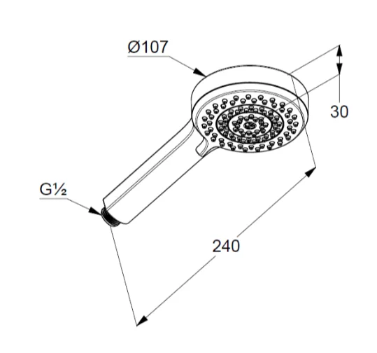 Лейка для душа Kludi Dive хром 688300500 (детальная фотография), душевые лейки