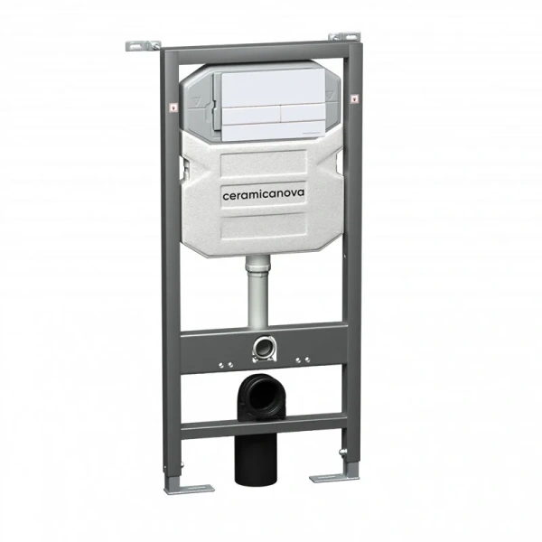 Унитаз с инсталляцией Ceramica Nova Forma кнопка белая CN3009_1002W_1000 (детальная фотография) index_2