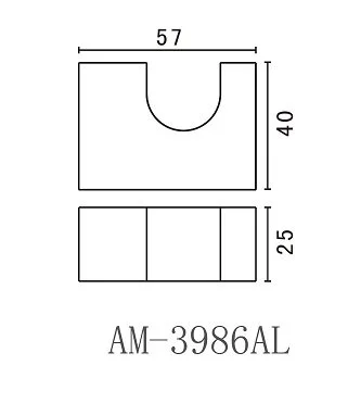 Крючок для ванной Art&Max Platino AM-3986AL AM-E-3986AL (детальная фотография), современные, hi-tech