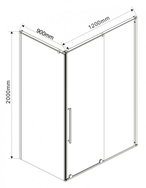 Душевой уголок Vincea Arno 120х90 см профиль хром VSR-1A9012CL (детальная фотография), прямоугольные