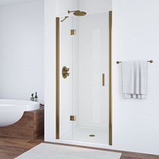 Душевая дверь профиль бронза стекло прозрачное Vegas-glass