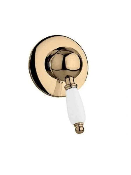 Смеситель для душа Cezares Elite бронза ручка белая ELITE-DIM-02-Bi (детальная фотография)
