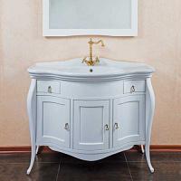 Тумба для раковины, цвет белый глянец, фурнитура бронза, La Beaute Marian