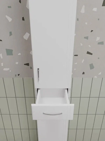 Шкаф-пенал напольный Style Line Эко Стандарт 30 см с бельевой корзиной ЛС-00002328 (детальная фотография), напольные