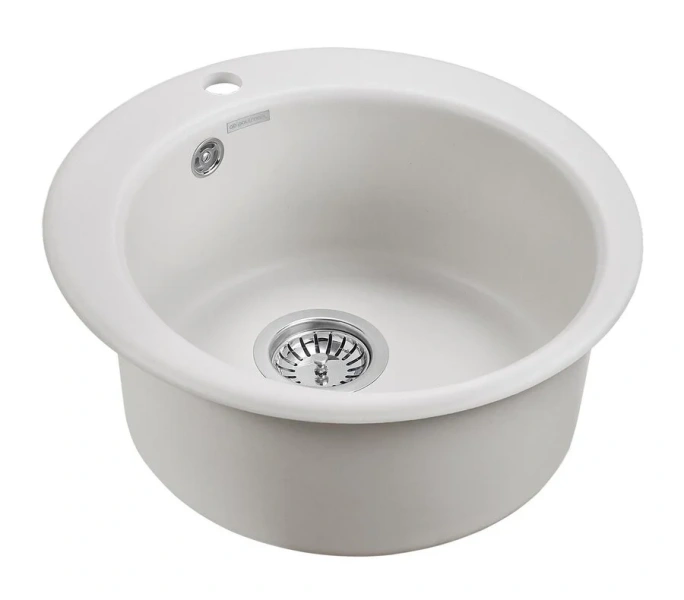 Мойка для кухни Paulmark Gelegen PM404800 48 см из искусственного гранита (детальная фотография), кварц