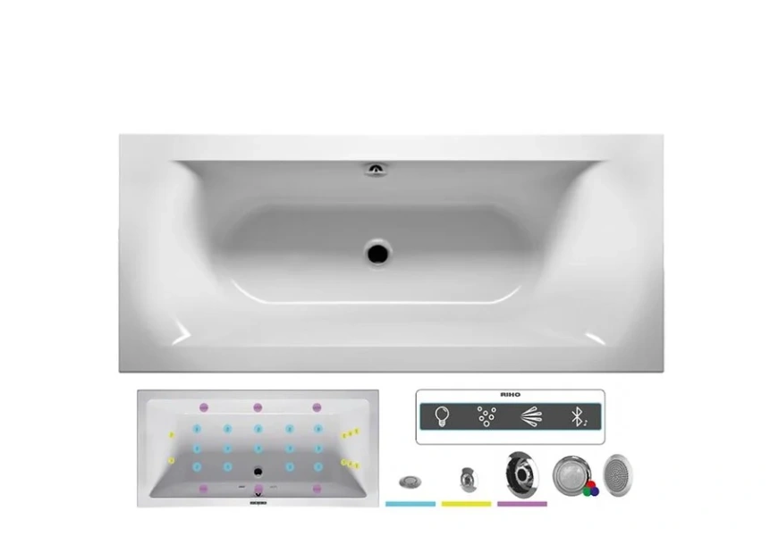Ванна гидромассажная Riho Linares 180 x 80 см, JOY BT4600500000000_JOY (детальная фотография)