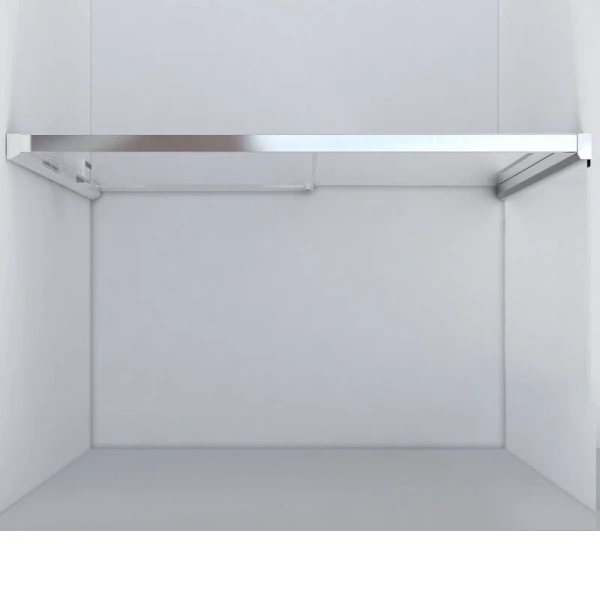 Душевая дверь в нишу Vincea Lugano 120 см профиль вороненая сталь стекло прозрачное VDS-1L120CLGM-1 (детальная фотография), в нишу, стеклянные