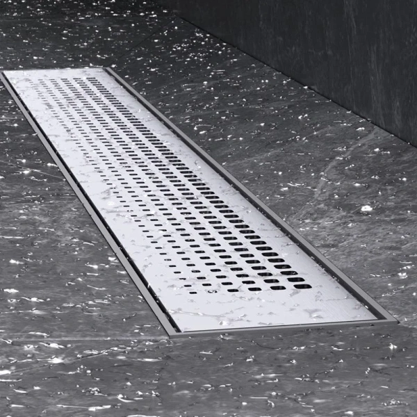 Душевой лоток Am.Pm PrimeFlow 60 см хром матовый W02SC-P11-060-01SB (детальная фотография), с сухим затвором, с мокрым затвором