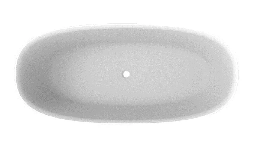 Ванна каменная Roca Ariana 165 х 75 см 248470000, литой мрамор Stonex, овальная, белая (детальная фотография), в наличии
