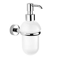 Дозатор жидкого мыла с держателем для ванной, полированный никель, Nicolazzi Minimale