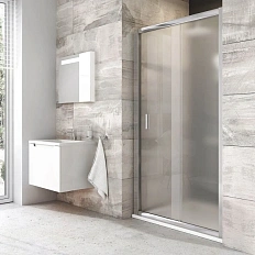 Душевые двери, профиль блестящий, стекло Grape, Ravak Blix BLDP2-110