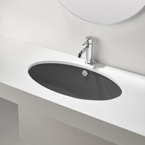 Раковина Simas Lft Spazio 66 см антрацит матовый LFT 74 ANTRACITE MATT (детальная фотография)