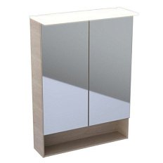 Зеркальный шкаф с подсветкой Geberit Acanto 60 см дуб мистик