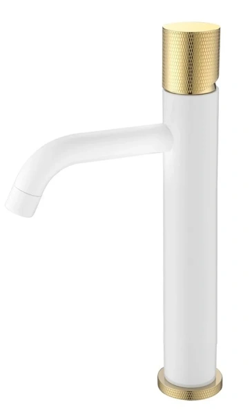 Смеситель для раковины Boheme Stick white touch gold 122-WG.2 (детальная фотография)