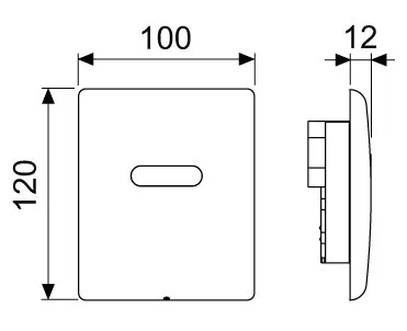 Клавиша смыва Tece TECEplanus Urinal сатин 9242352 (детальная фотография), слив стандартный с одной клавишей