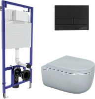 Унитаз с инсталляцией BERGES Ego крышка микролифт