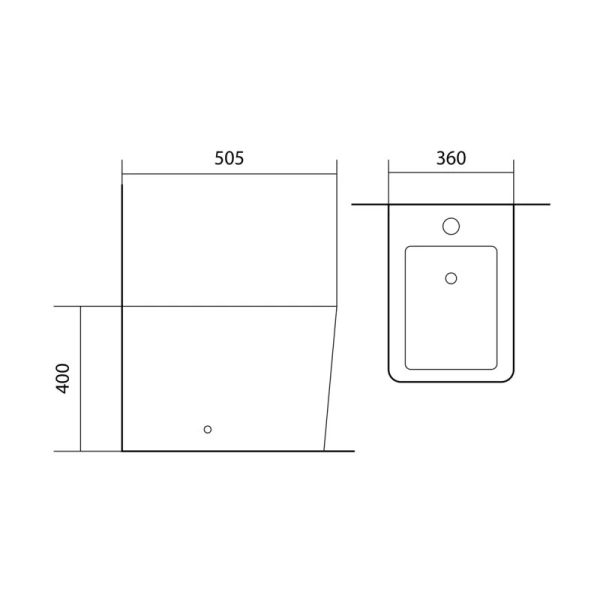 Биде напольное Акватек Либра New белое AQ1266N-00 (детальная фотография), современные, hi-tech