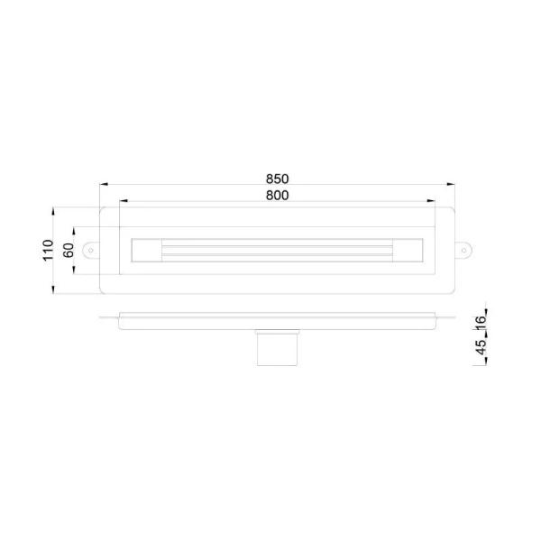 Душевой лоток Boheme B&T Infinity 80 см золото 981-80-G (детальная фотография), душевой лоток