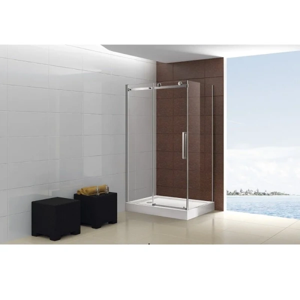 Душевой уголок Cezares Stylus M 150х100 см профиль хром STYLUS-O-M-AH-1-150/100-C-Cr (детальная фотография), современные, hi-tech