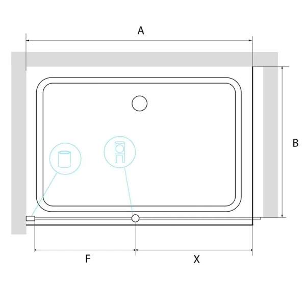 Душевая перегородка RGW Walk In 70 см профиль хром, стекло матовое 351003307-21 (детальная фотография), современные, hi-tech