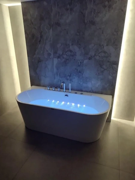 Ванна гидромассажная Frank 20151110 F109, 170 x 80 см, пристенная, цвет белый (детальная фотография), в наличии