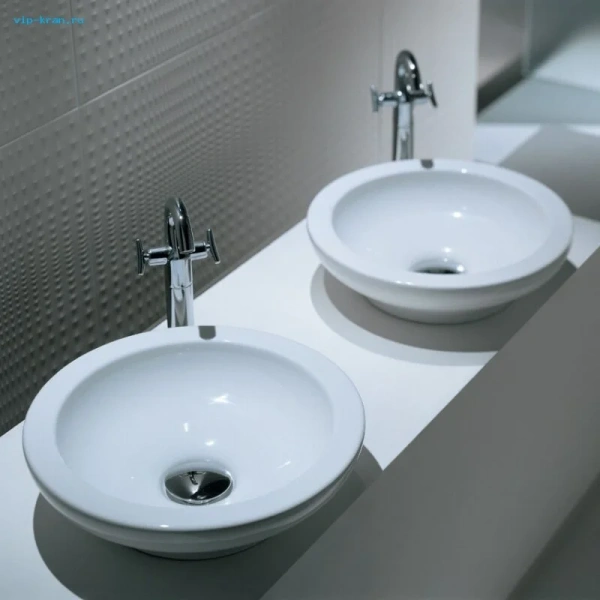 Раковина накладная Hatria Sculture Y0MU01 50х50 см (детальная фотография), белые