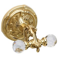 Крючок для ванной, античное золото, Art&Max Barocco Crystal