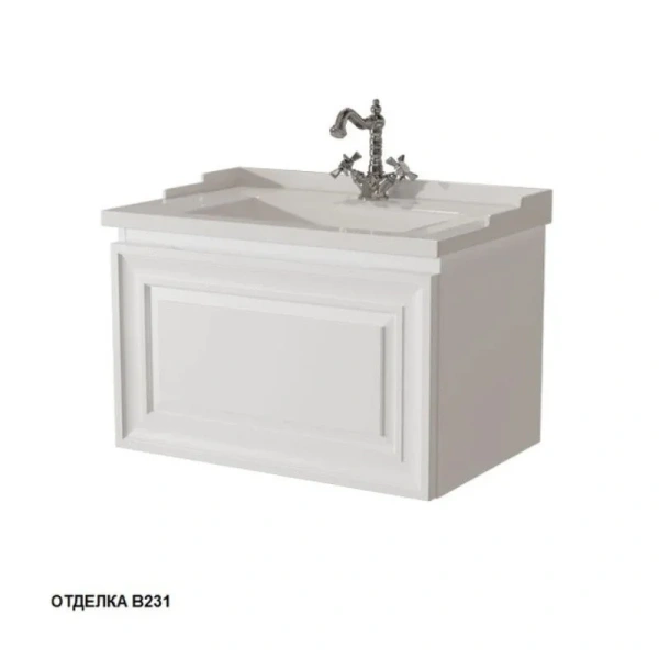 Тумба под раковину подвесная Caprigo Ponza-A 70 см Bianco 13511-В231 (детальная фотография)