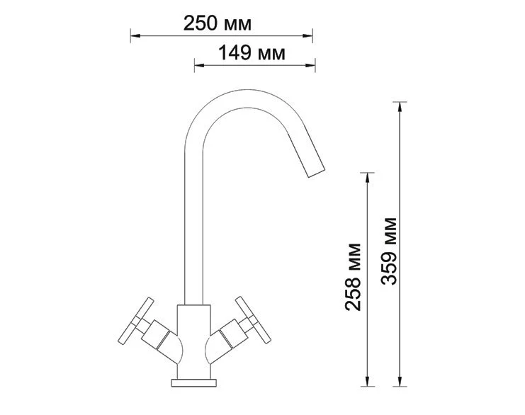 Смеситель для кухни WasserKRAFT Weser хром 7847 (детальная фотография), для кухни