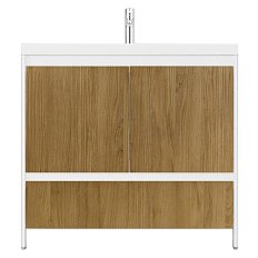 Тумба под раковину напольная Velvex Klaufs 88 см белая/шатане