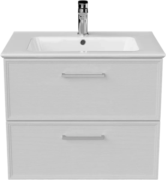 Тумба под раковину подвесная Kerama Marazzi Piano Classic 65 см ясень белый матовый PIA.CL.65\WHT.M (детальная фотография), подвесная, пристенная